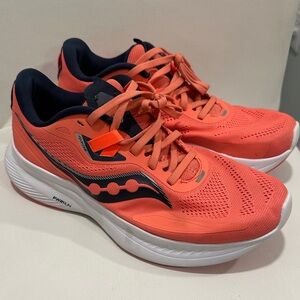 Saucony Vibrant Coral and Navy Athletic Shoes